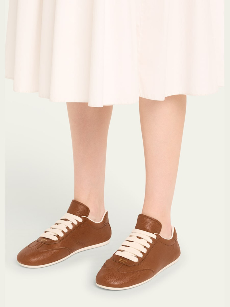 Prada Thin Leather Low-Top Sneakers outlook
