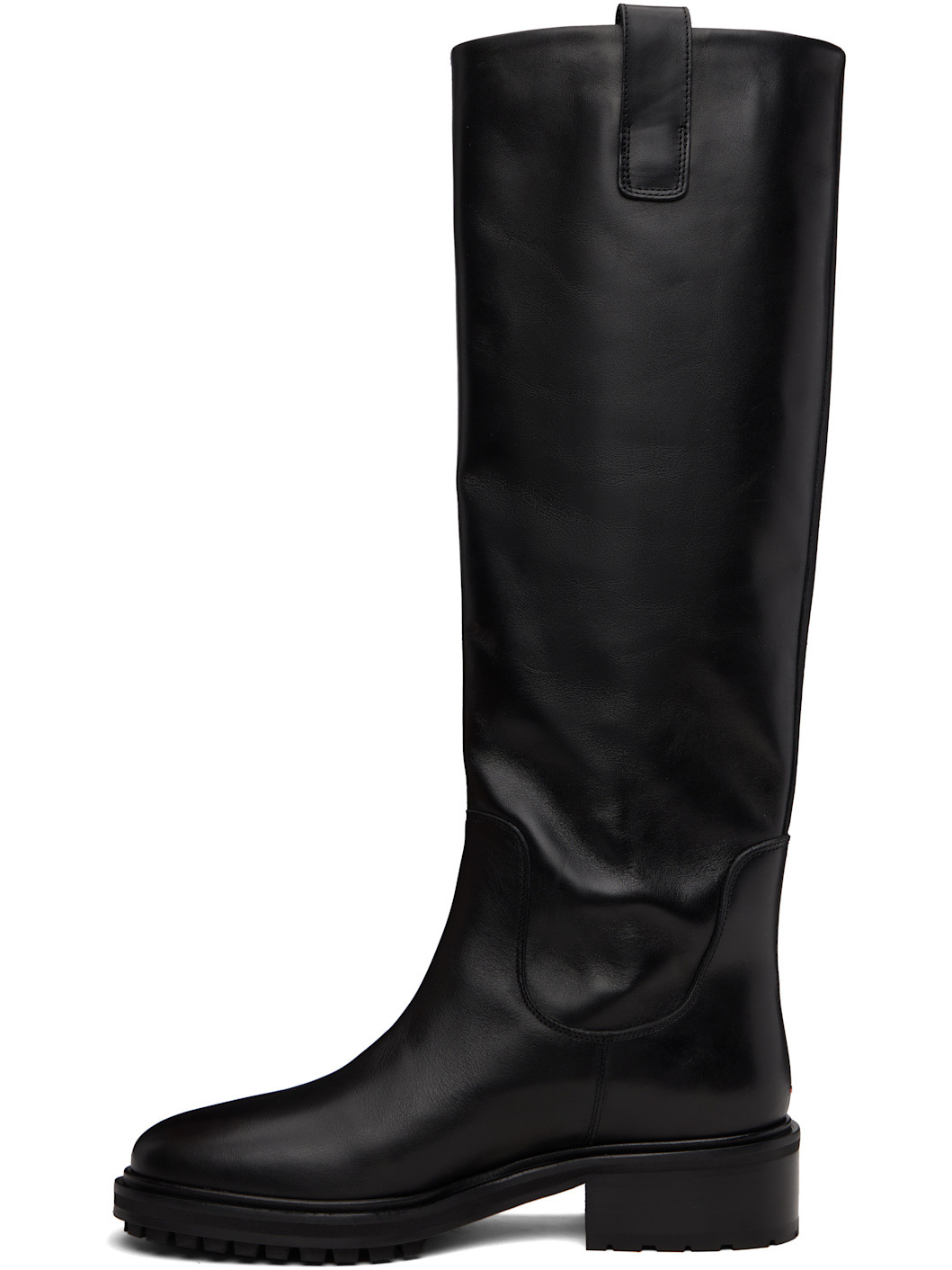 Black Henry Leather Knee-High Boots - 3