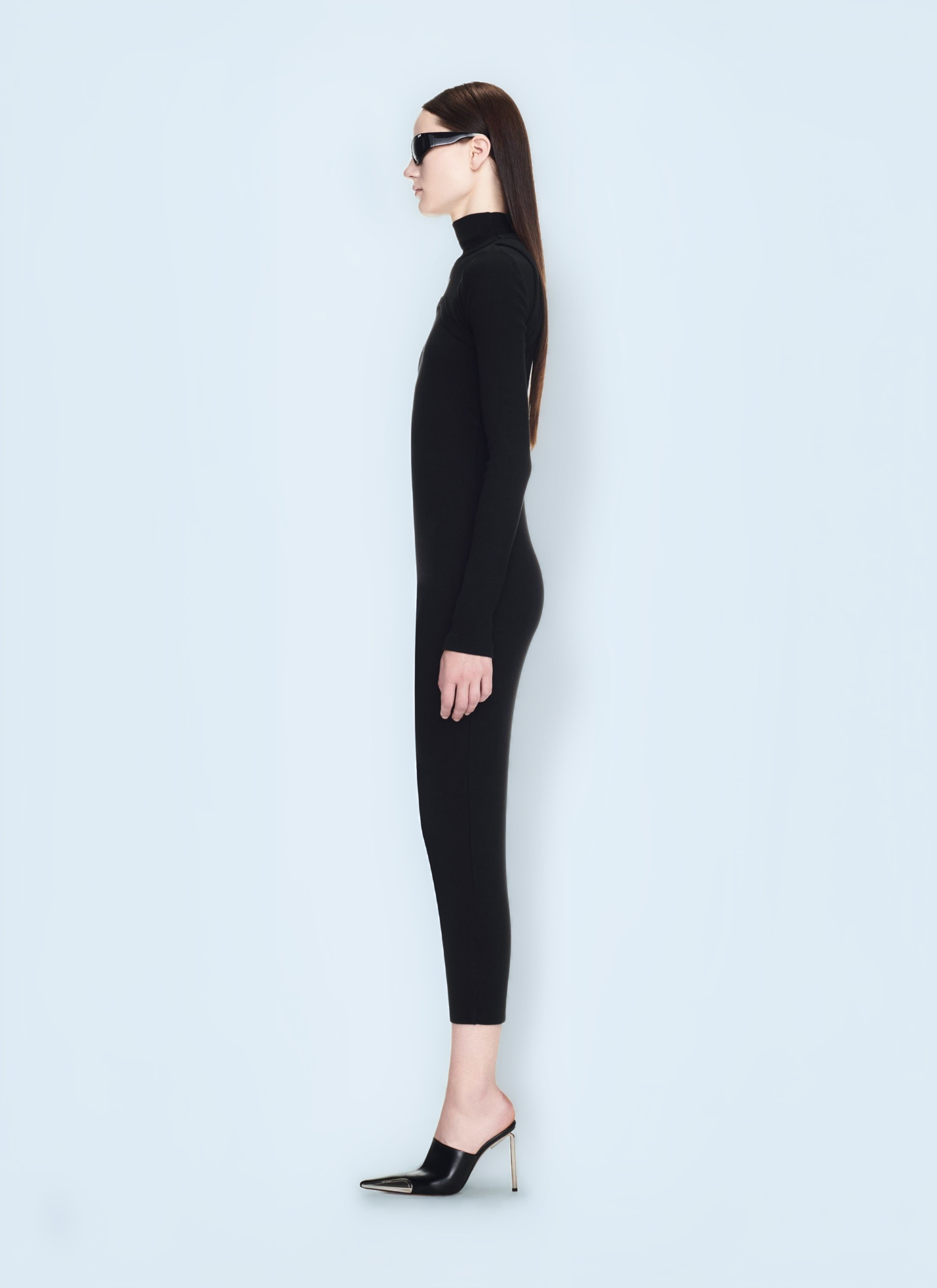 Off White Women Off Stamp Ribbed Midi Dress - 2