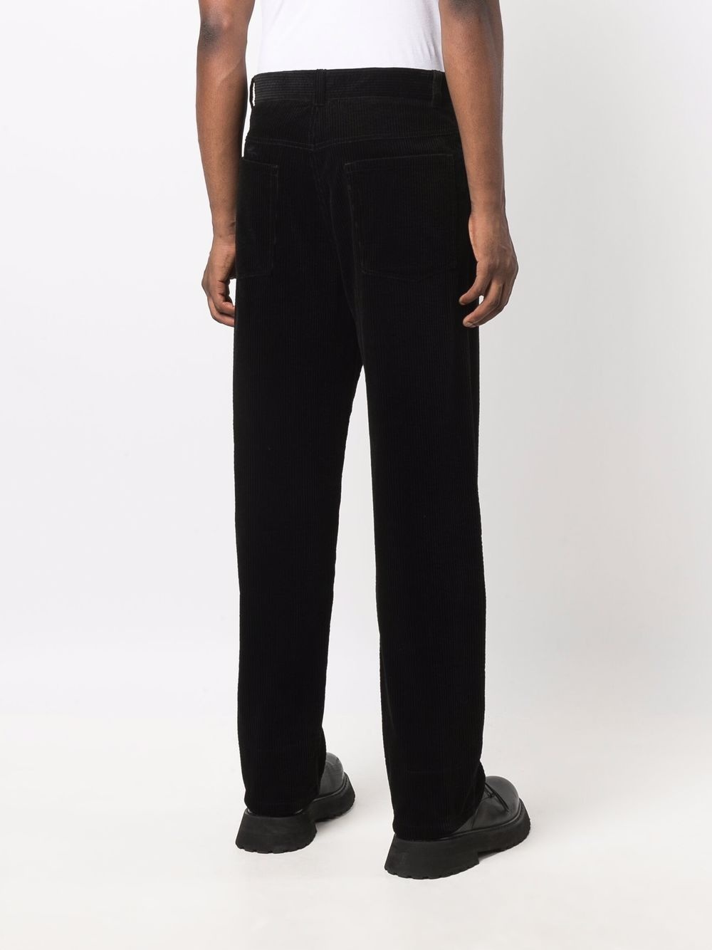 straight leg corduroy trousers - 4