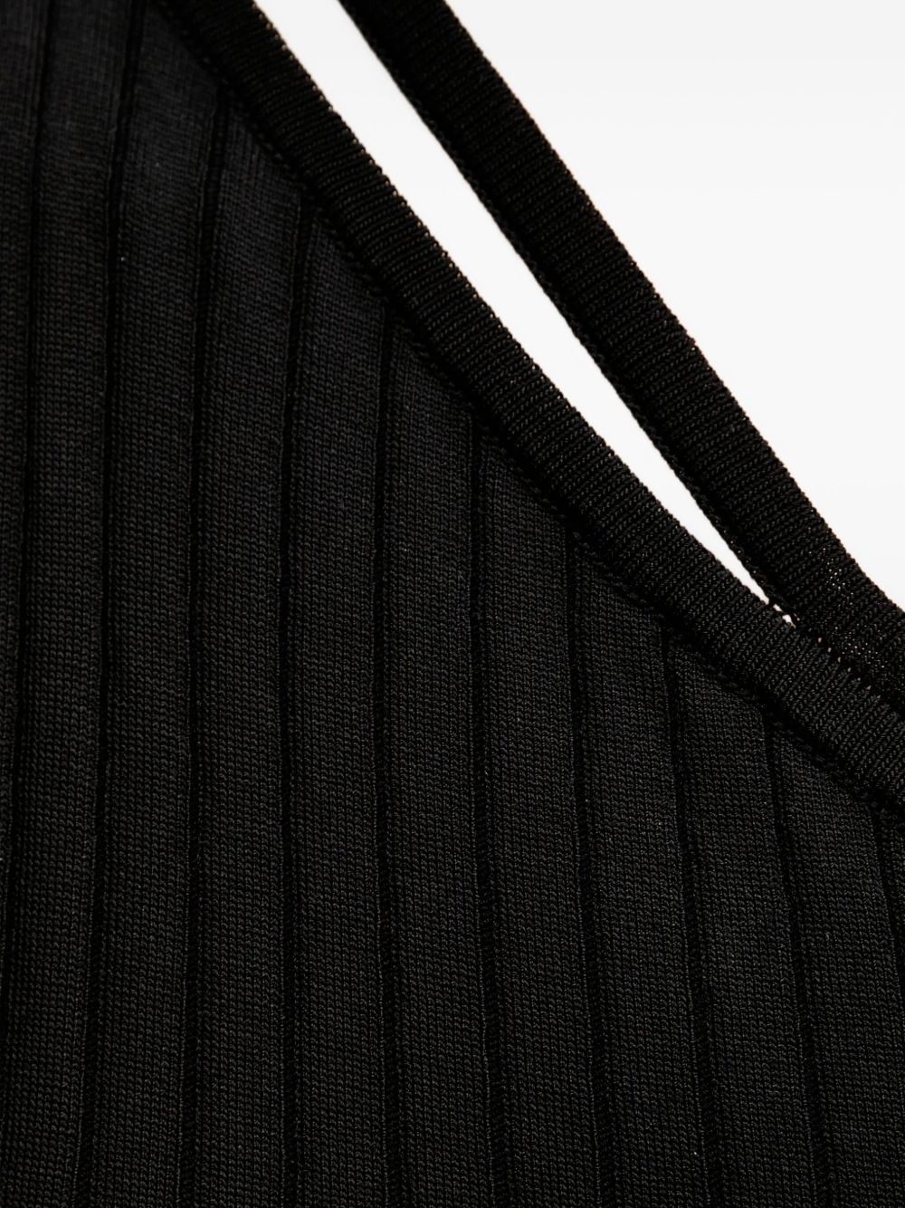 one-shoulder ribbed-knit midi dress - 4