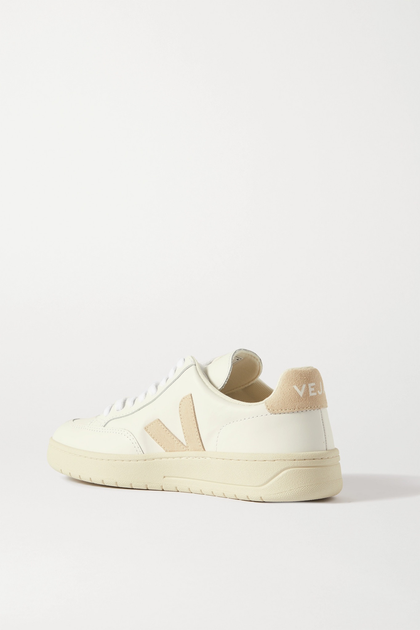 V-12 suede-trimmed leather sneakers - 3