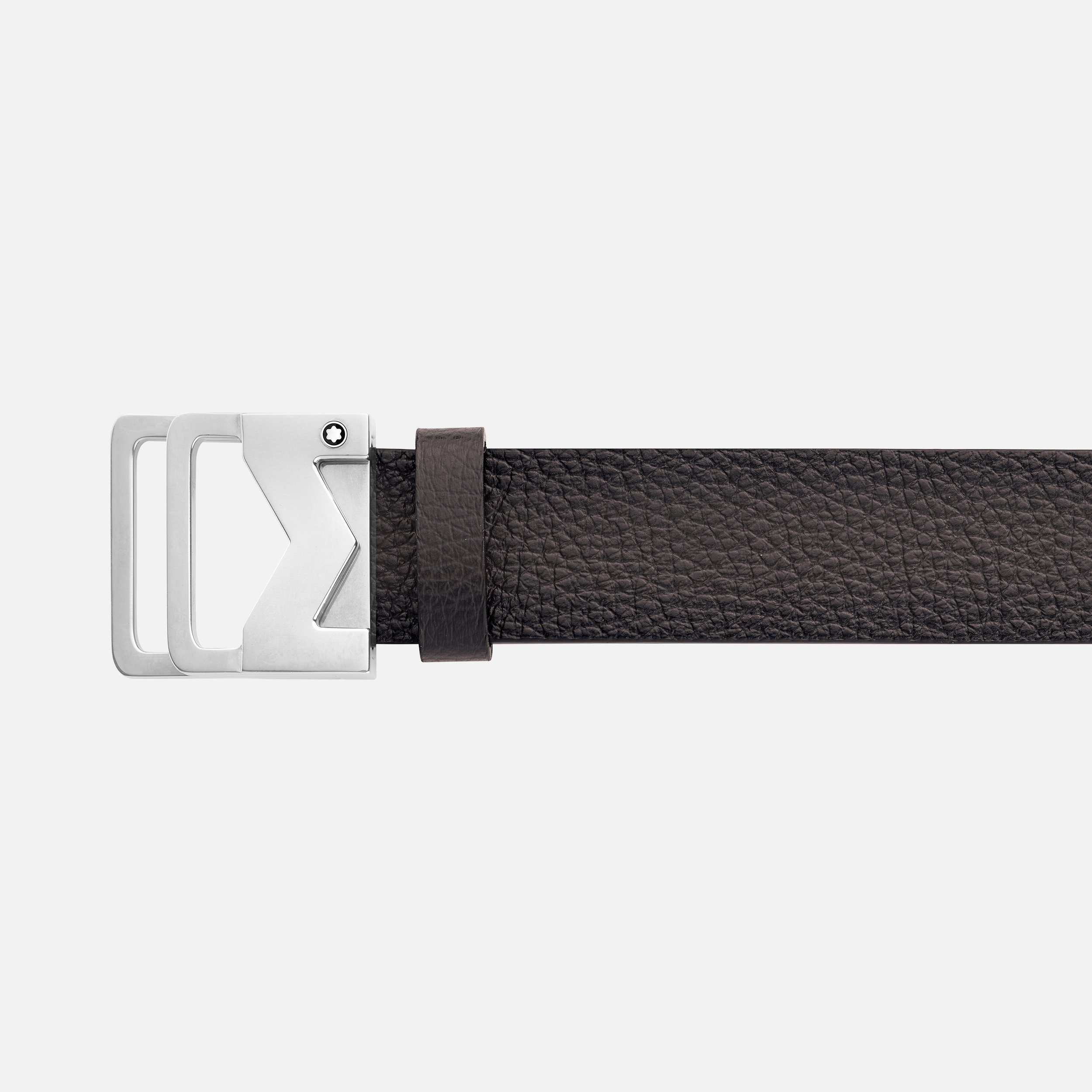 M buckle sfumato brown 35 mm leather belt - 3
