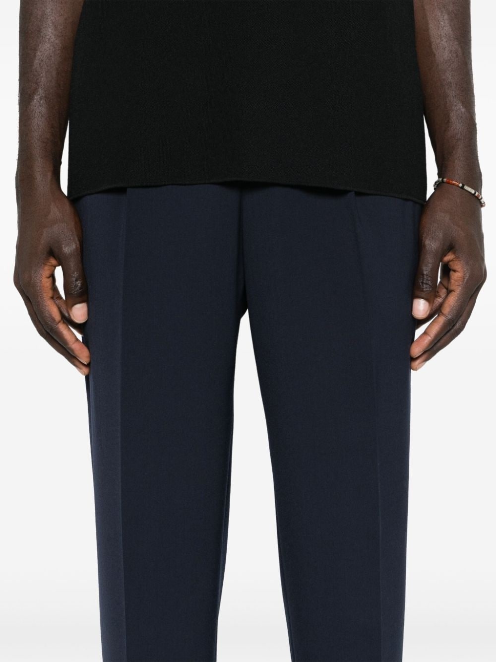 drawstring tapered trousers - 5