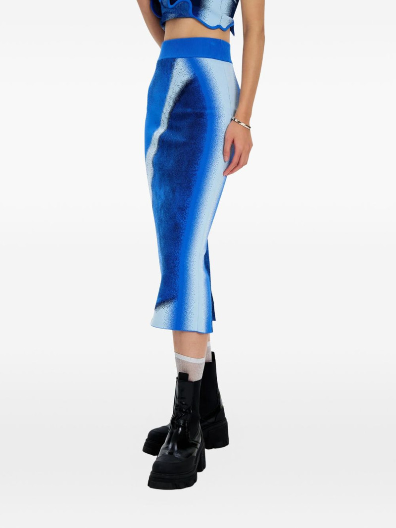 elastic-waistband midi skirt 3