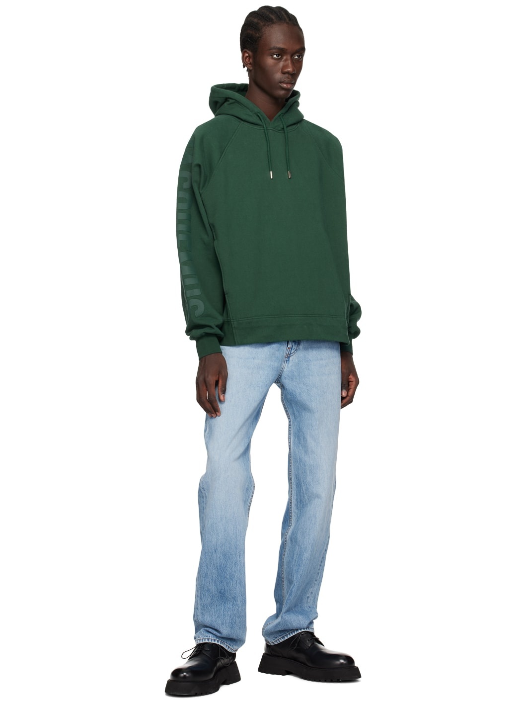 Green 'Le hoodie Typo' Hoodie - 4