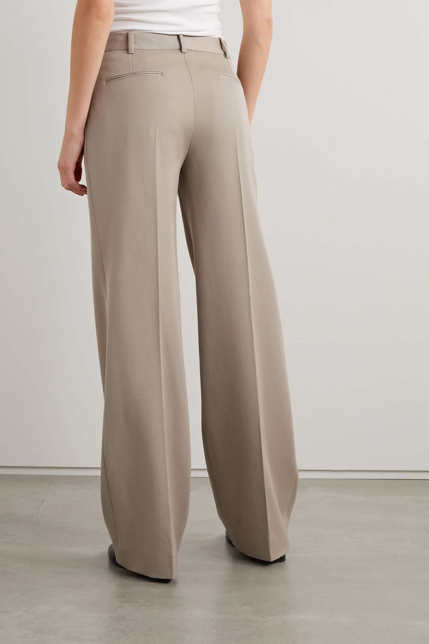 Banew wool-twill straight-leg pants - 4