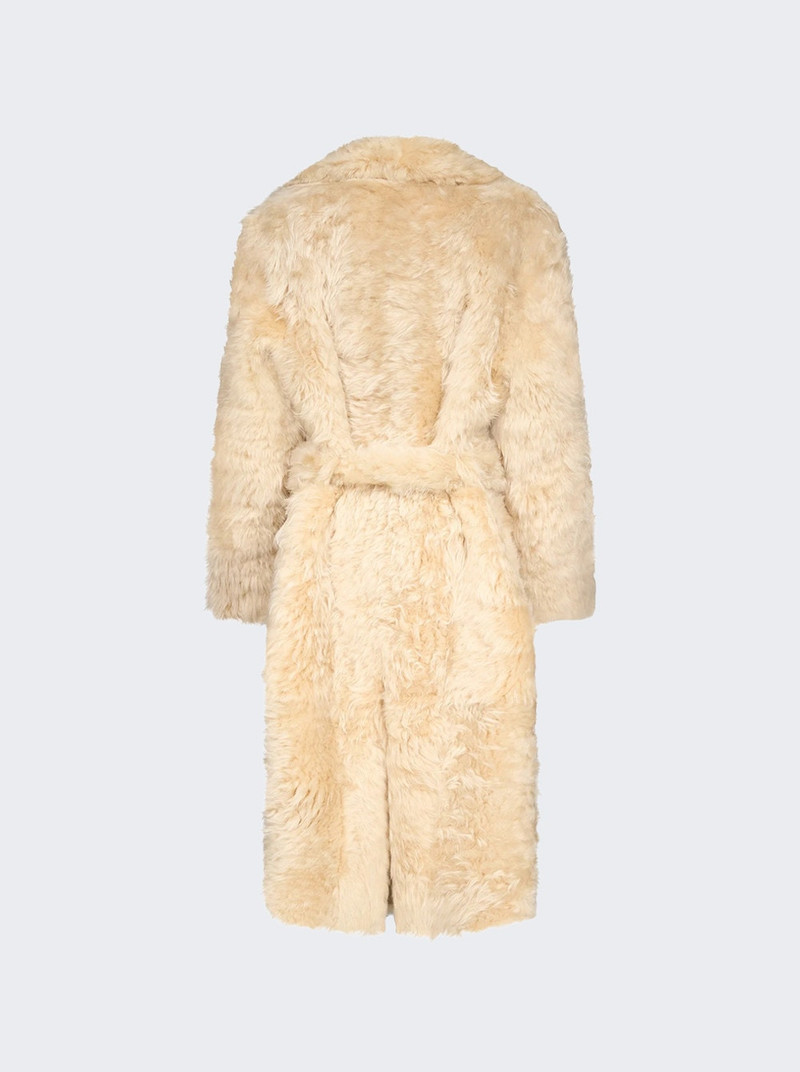 LUDOVIC DE SAINT SERNIN Shearling Coat Beige outlook