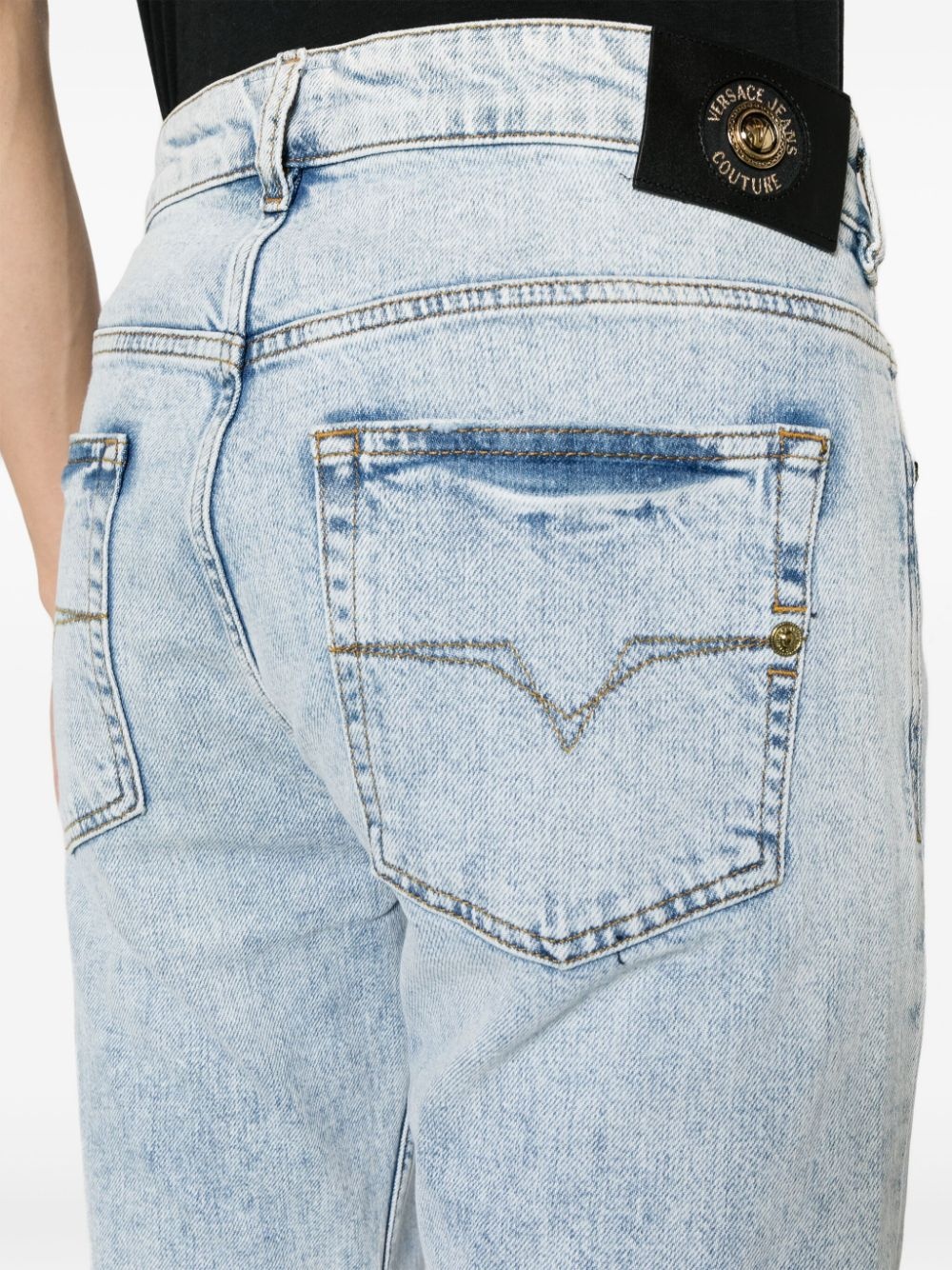 mid-rise straight-leg jeans - 5