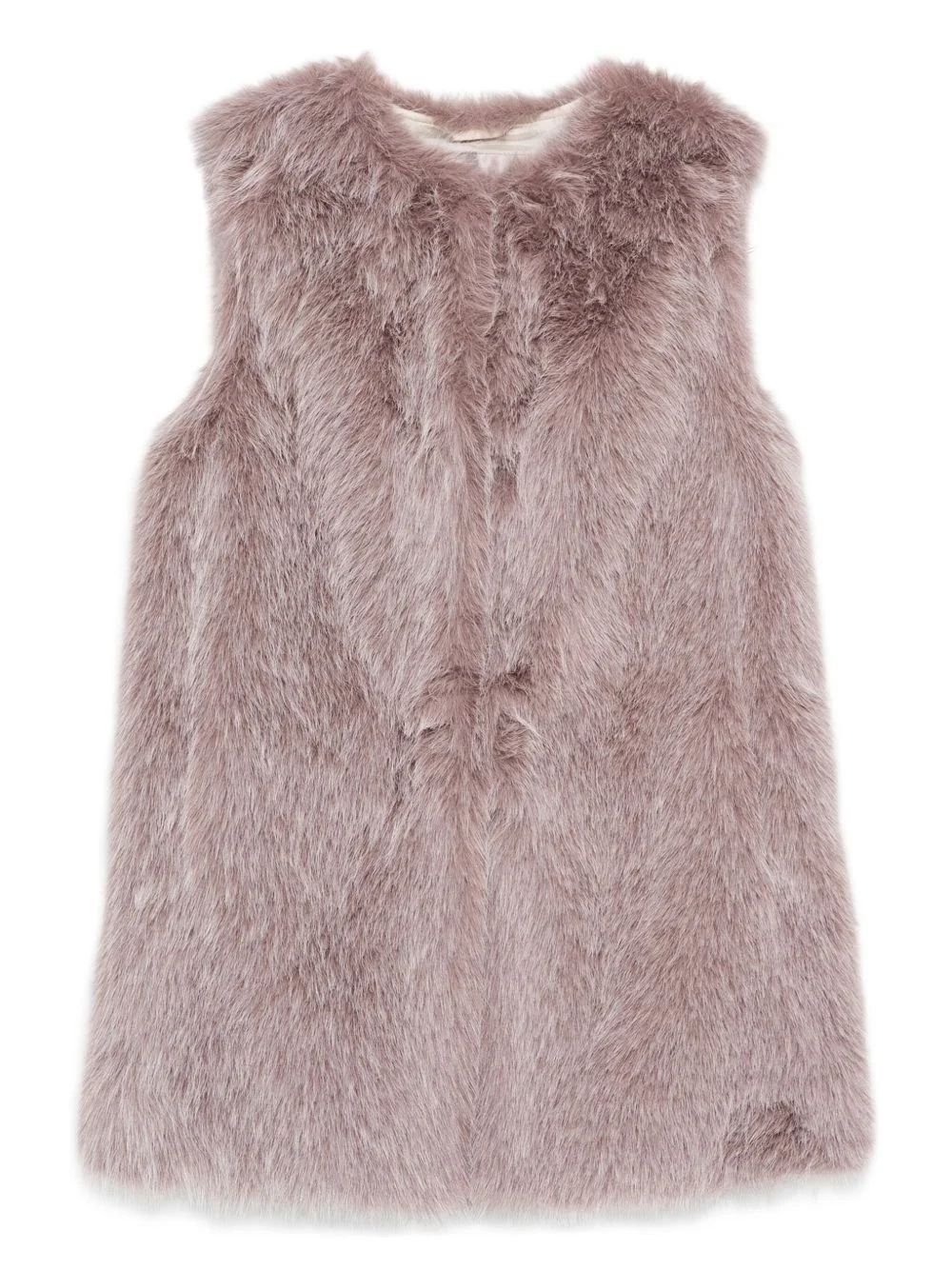 faux-fur sleeveless vest - 1