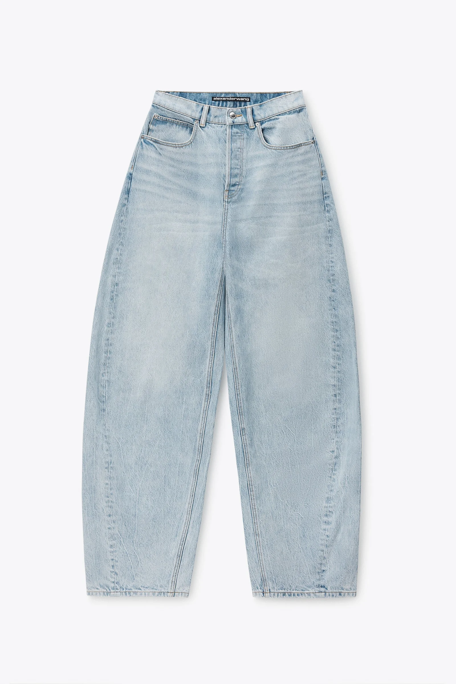 crystal hotfix logo pocket blow up jean - 1