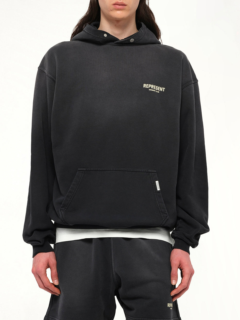 Represent Owners Club Hoodie in Aged Black - 6