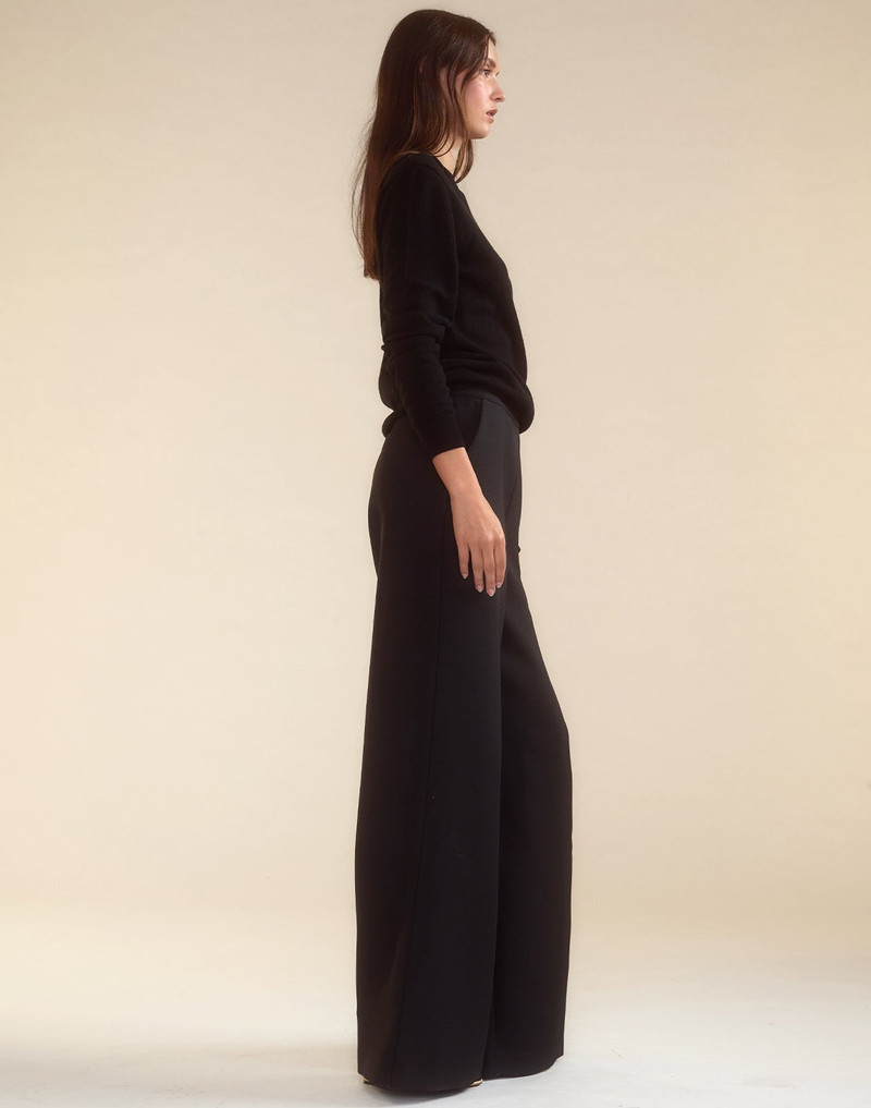 Buckle Strap Open-Leg Pants 5