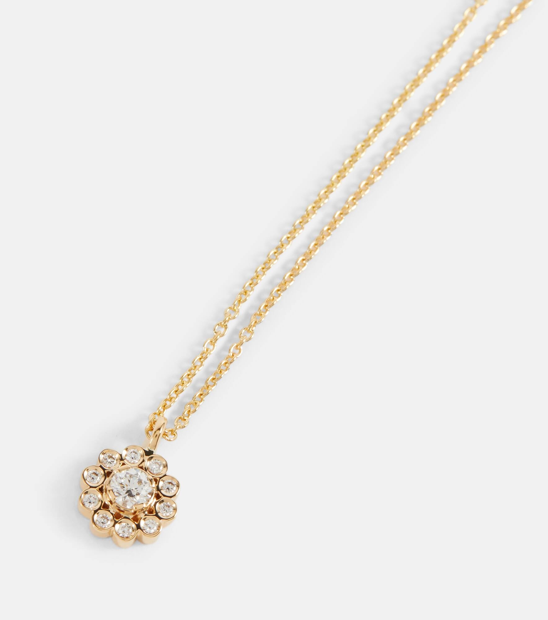 Soleil Simple 18kt gold necklace with diamonds - 6