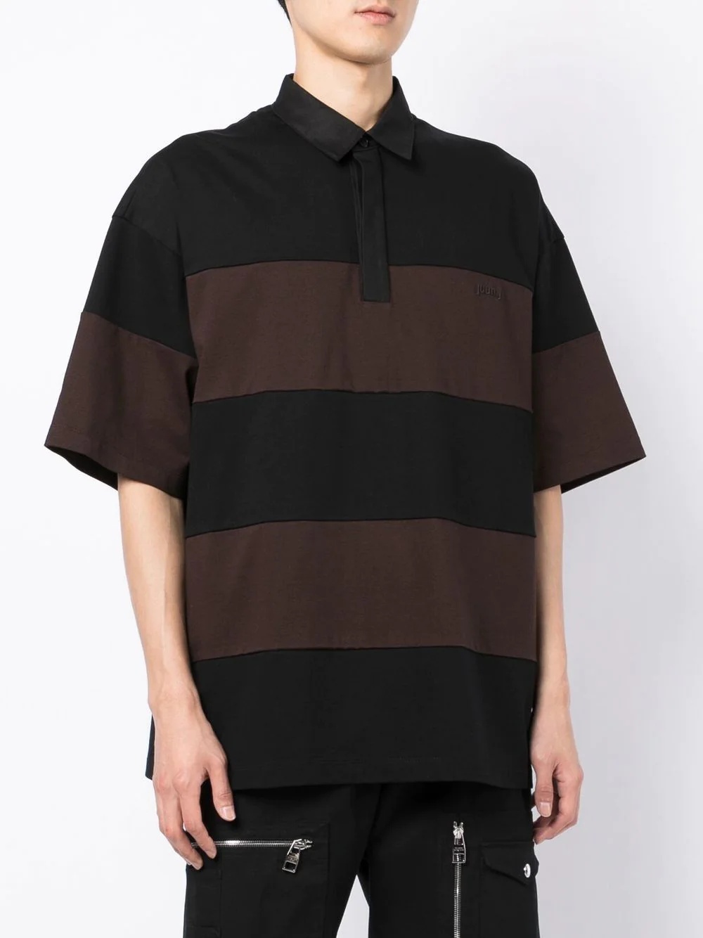 striped short-sleeve polo shirt - 3