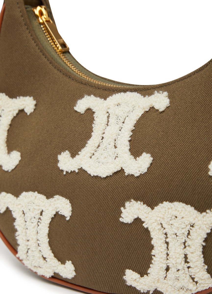 Medium Ava Strap Bag in Gabardine with Triomphe Bouclette - 6