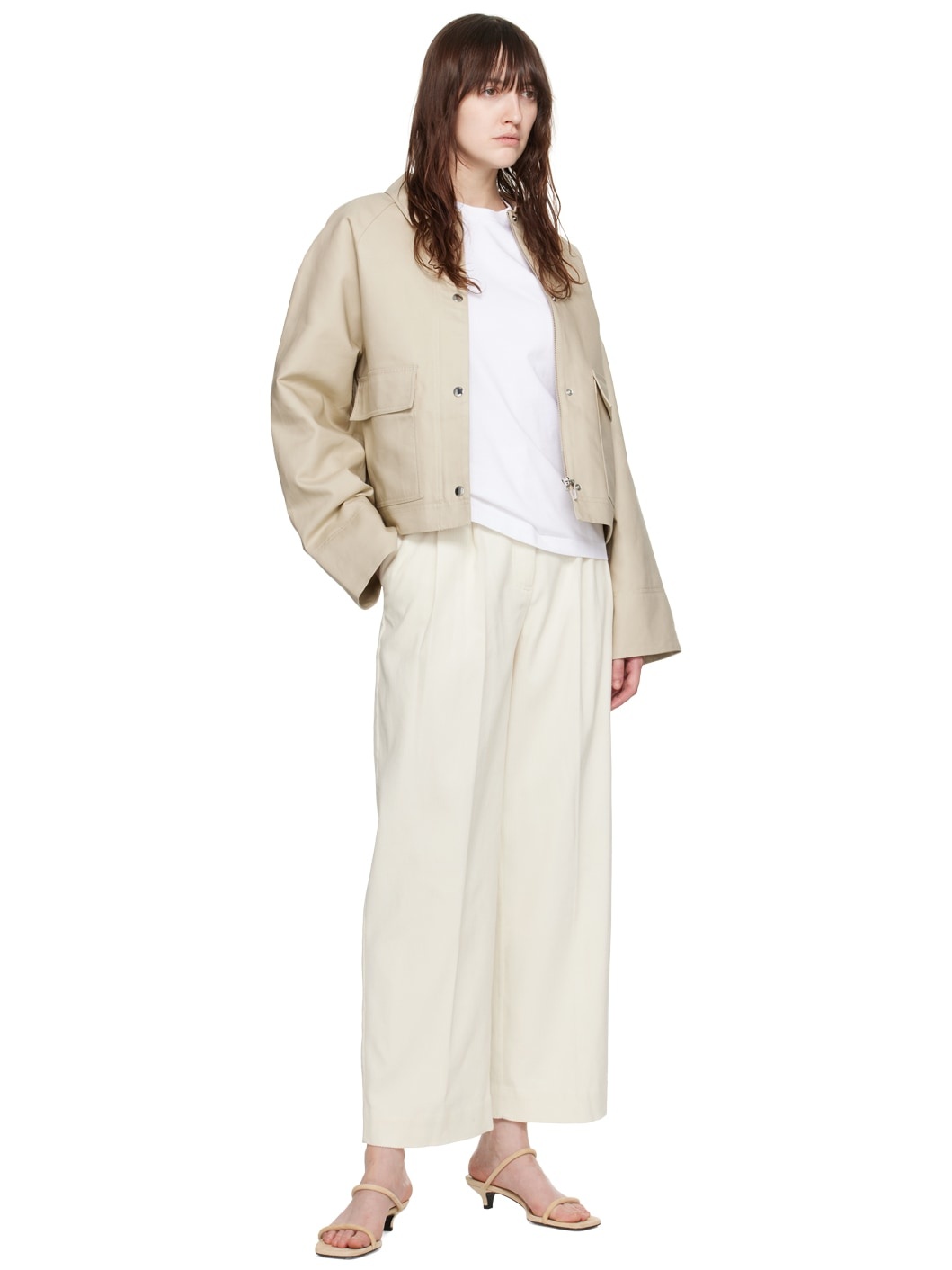 Off-White Pleated Trousers - 4