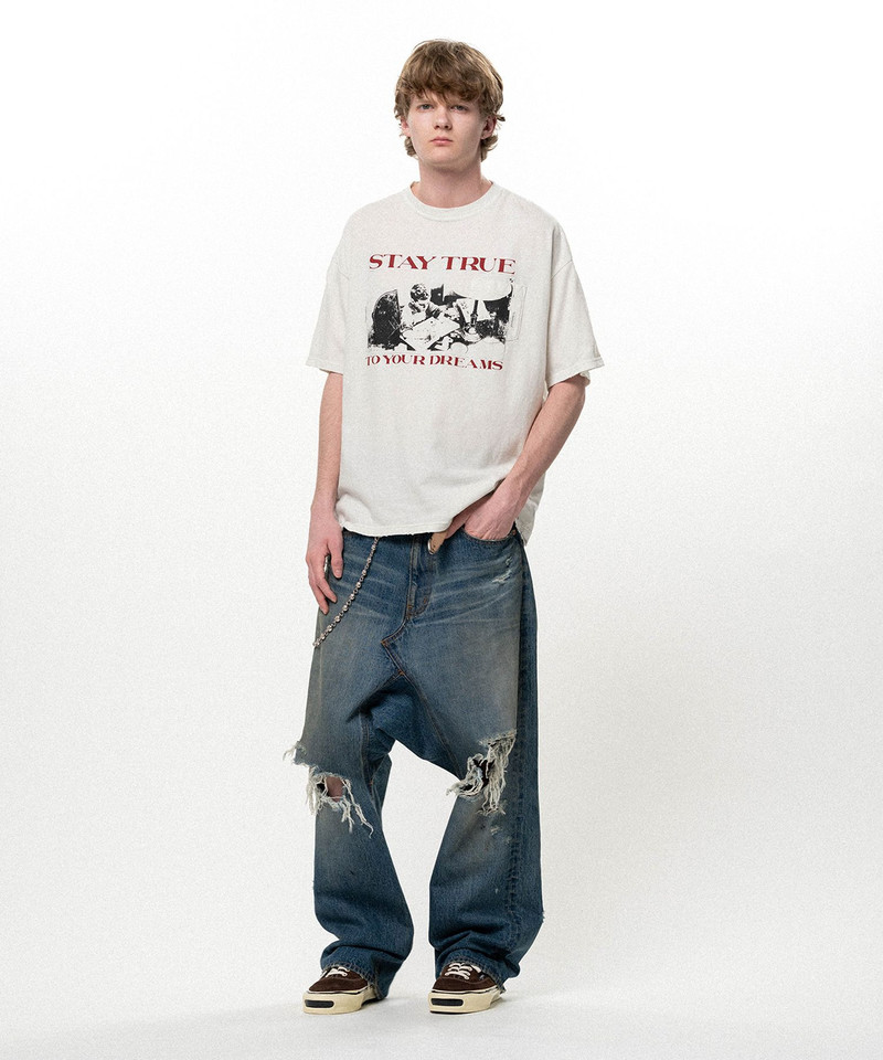 Distressed Sarouel Denim Pants 7