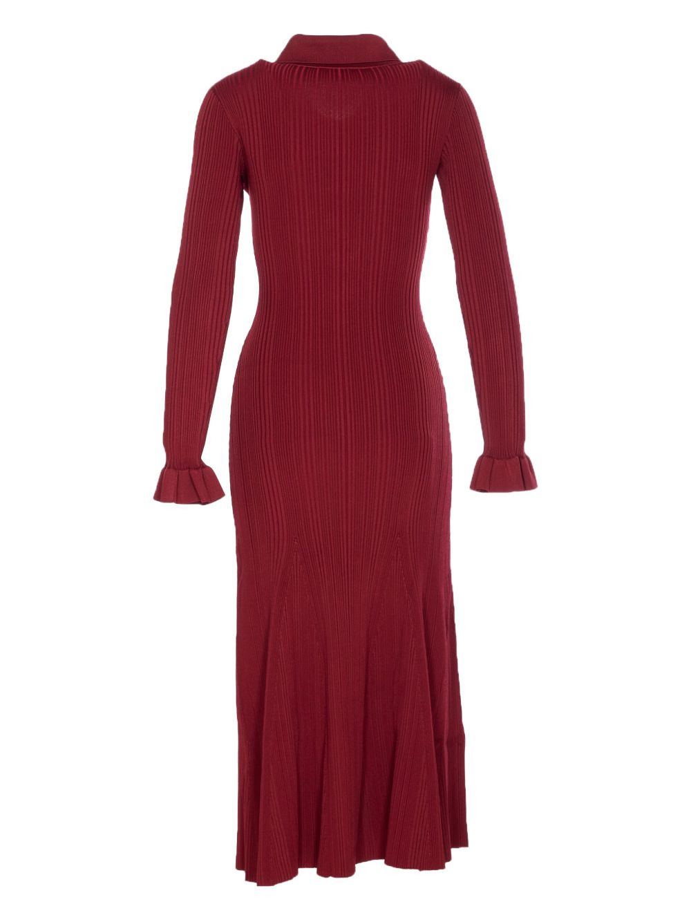 ribbed button-front dress - 2