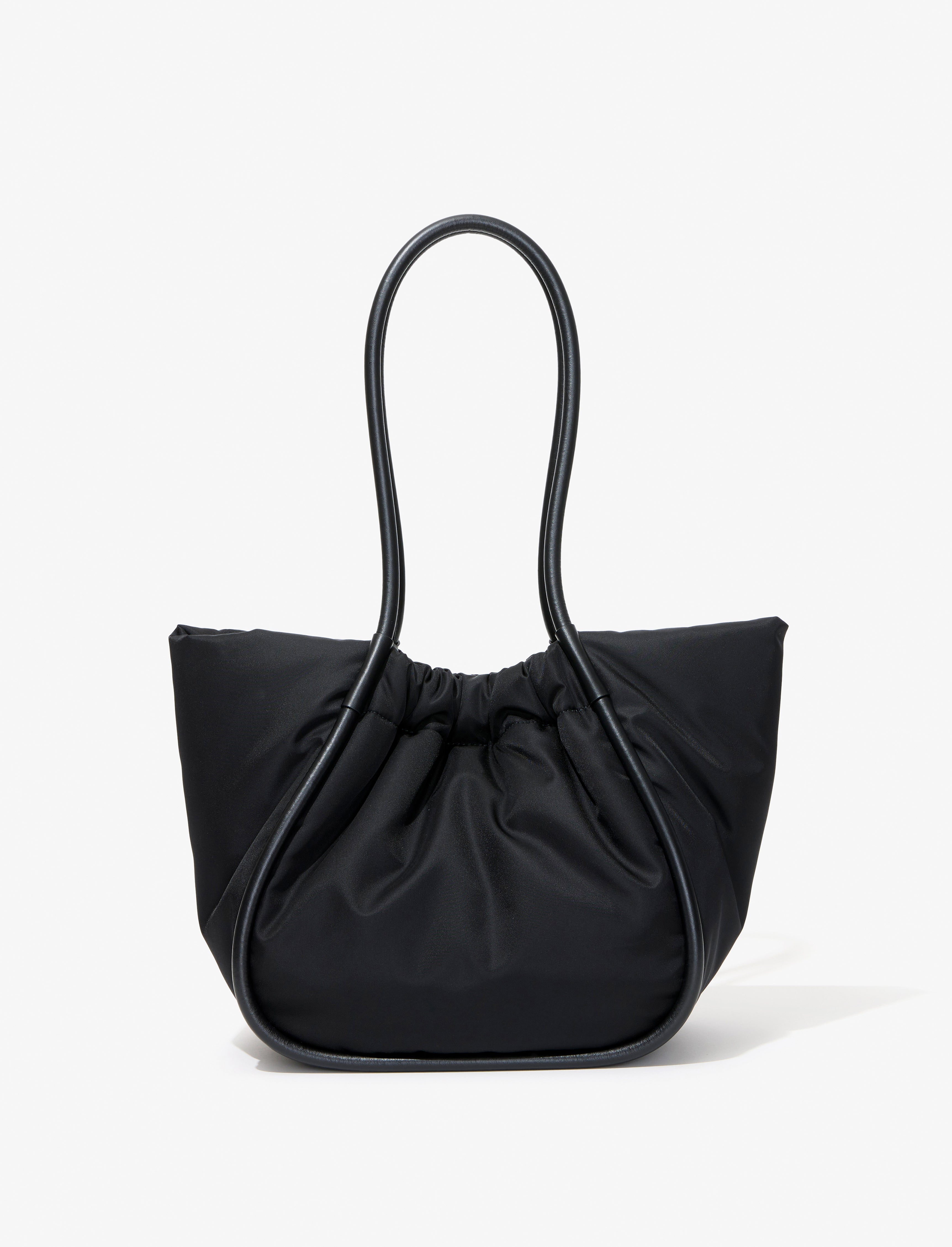 Large Ruched Tote in Puffy Nylon - 4