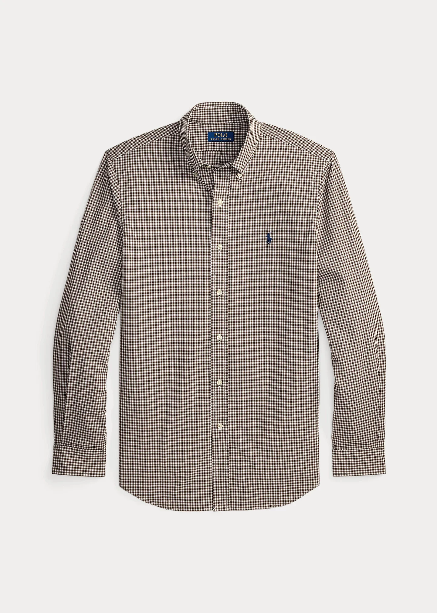 Classic Fit Gingham Stretch Poplin Shirt - 1