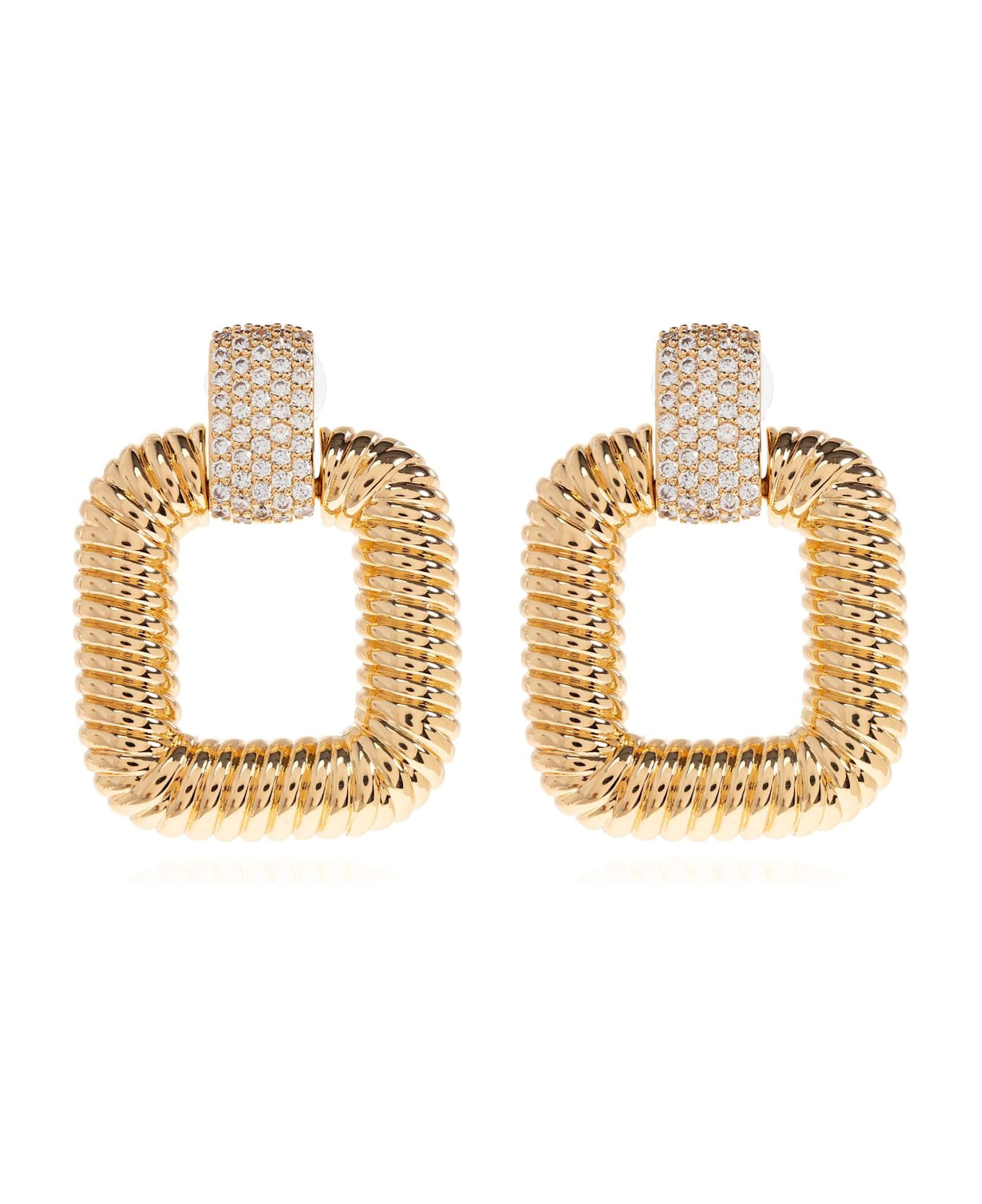 Self-portrait Earrings With Shimmering Crystals - 1