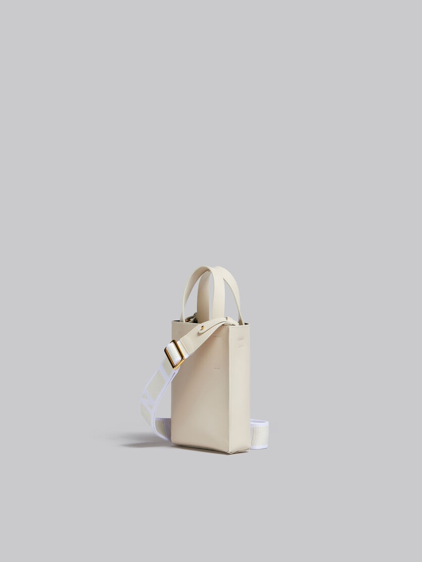 MUSEO NANO BAG IN CREAM LEATHER - 3