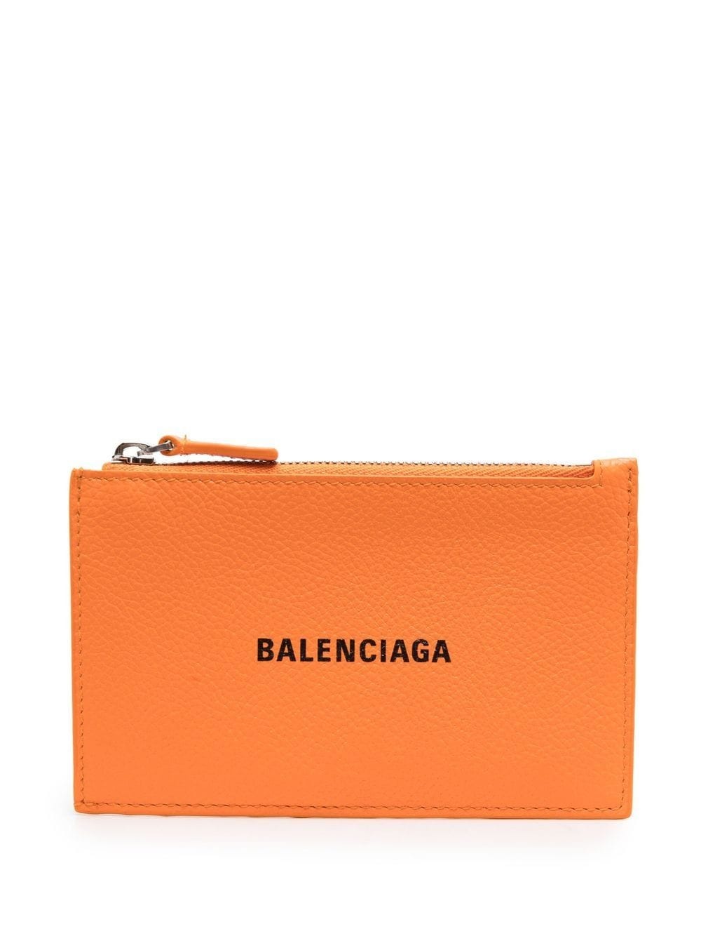 logo-print leather wallet - 1