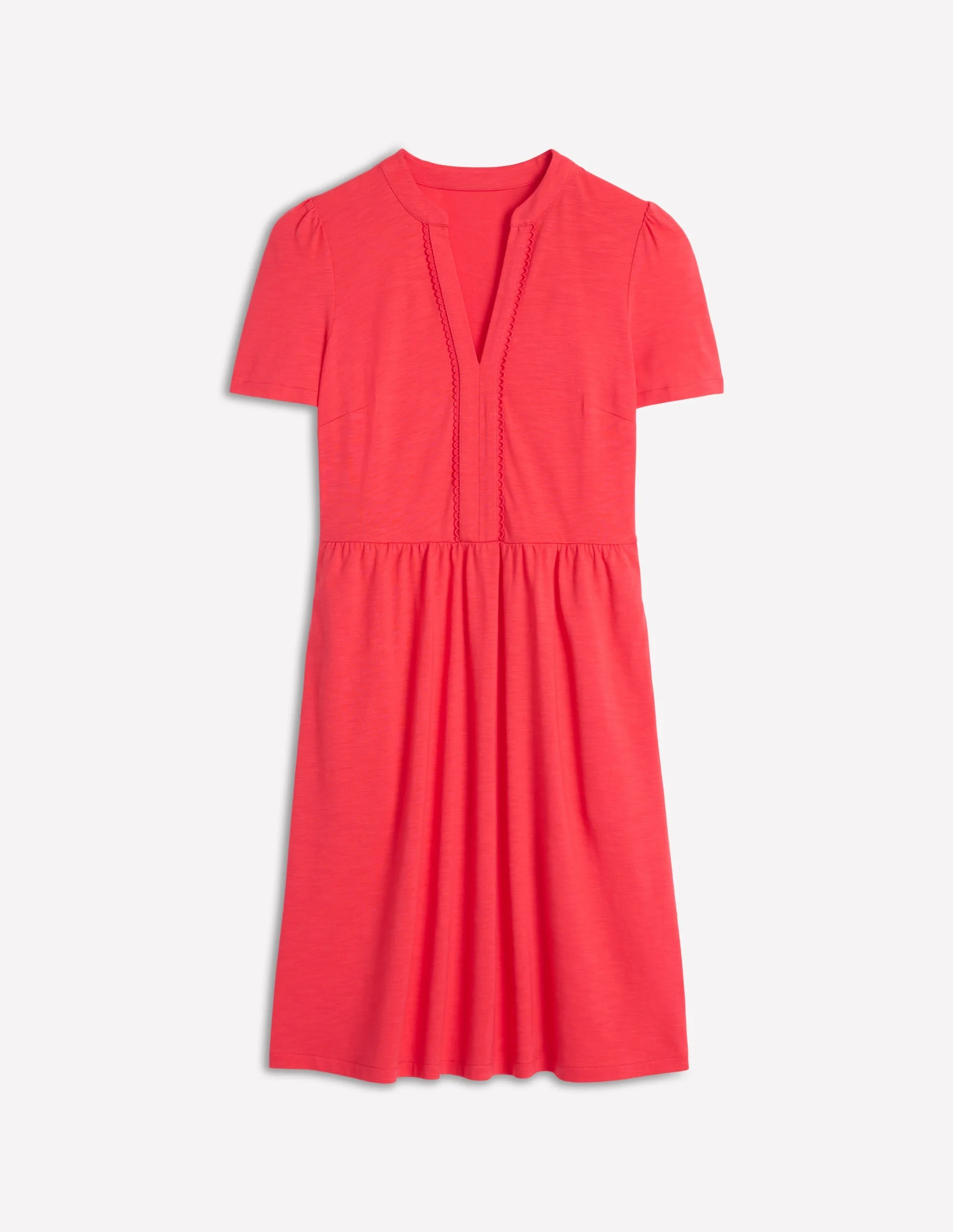 Naomi Short Jersey Dress-Strawberry Tart Red - 1
