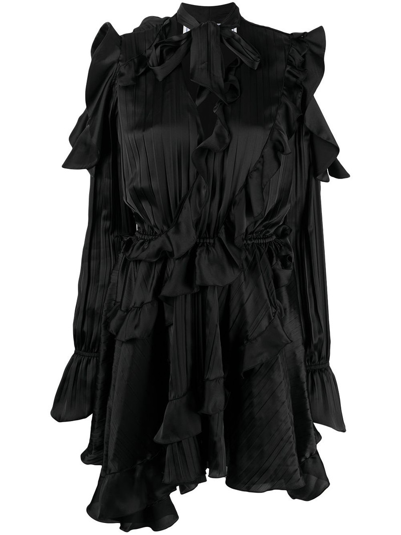 creased ruffled cocktail dress 1
