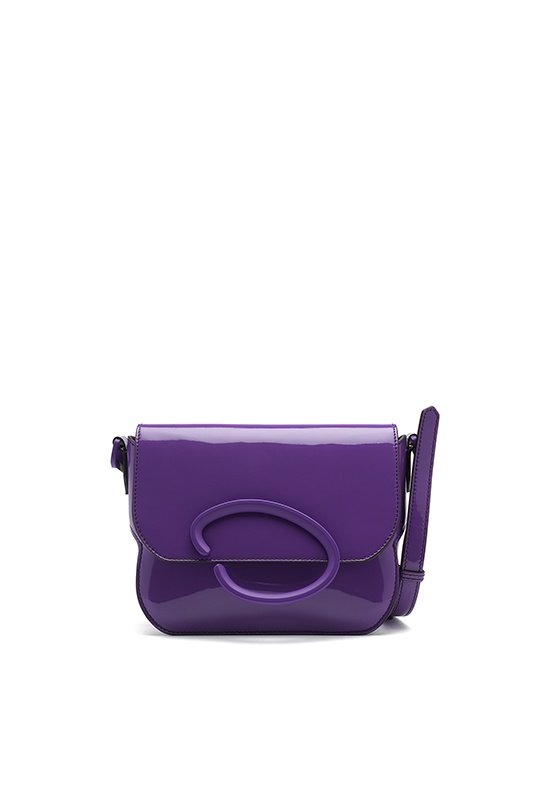 PATENT LEATHER OATH SHOULDER BAG - 1