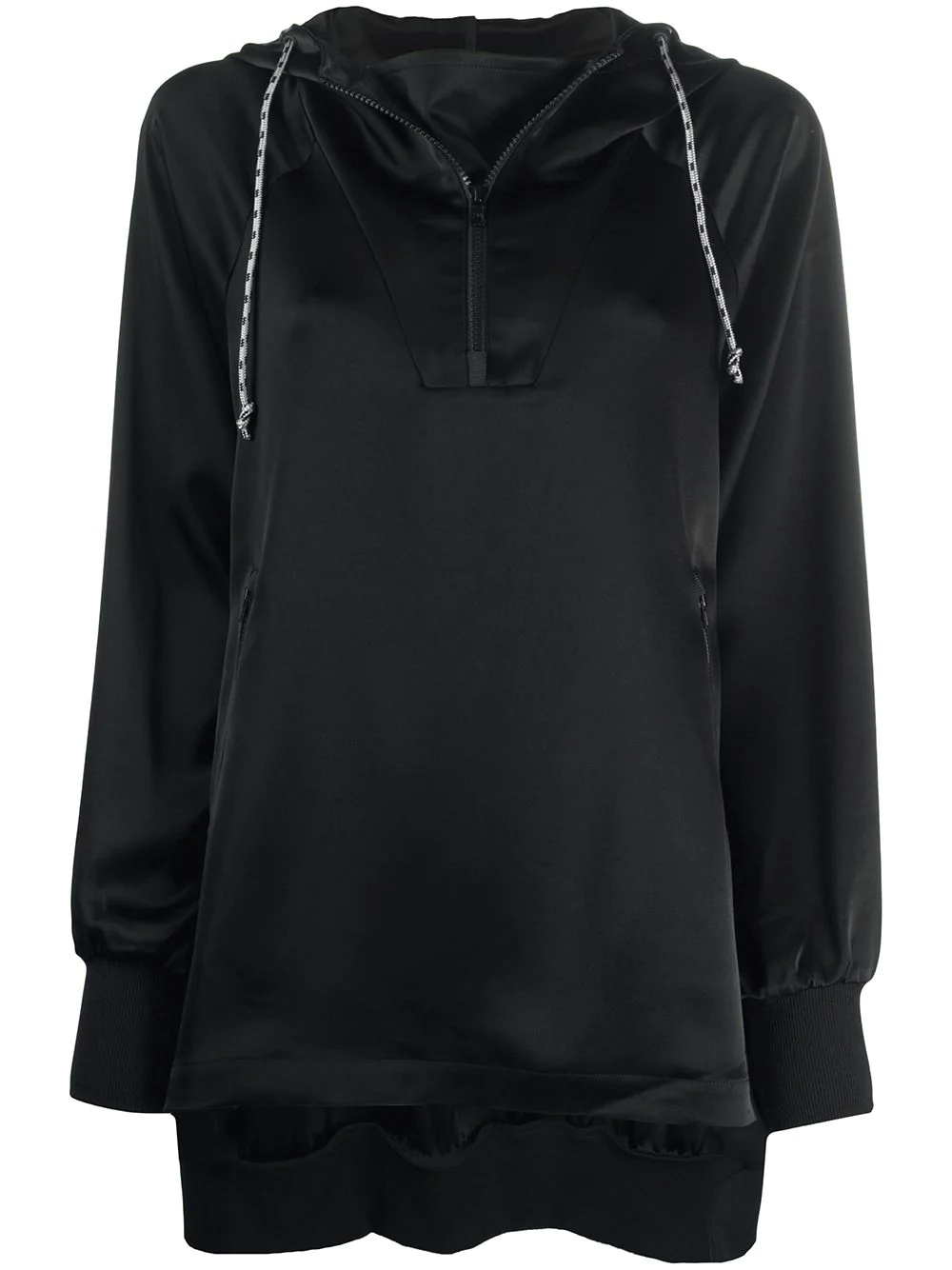 long asymmetric hoodie - 1