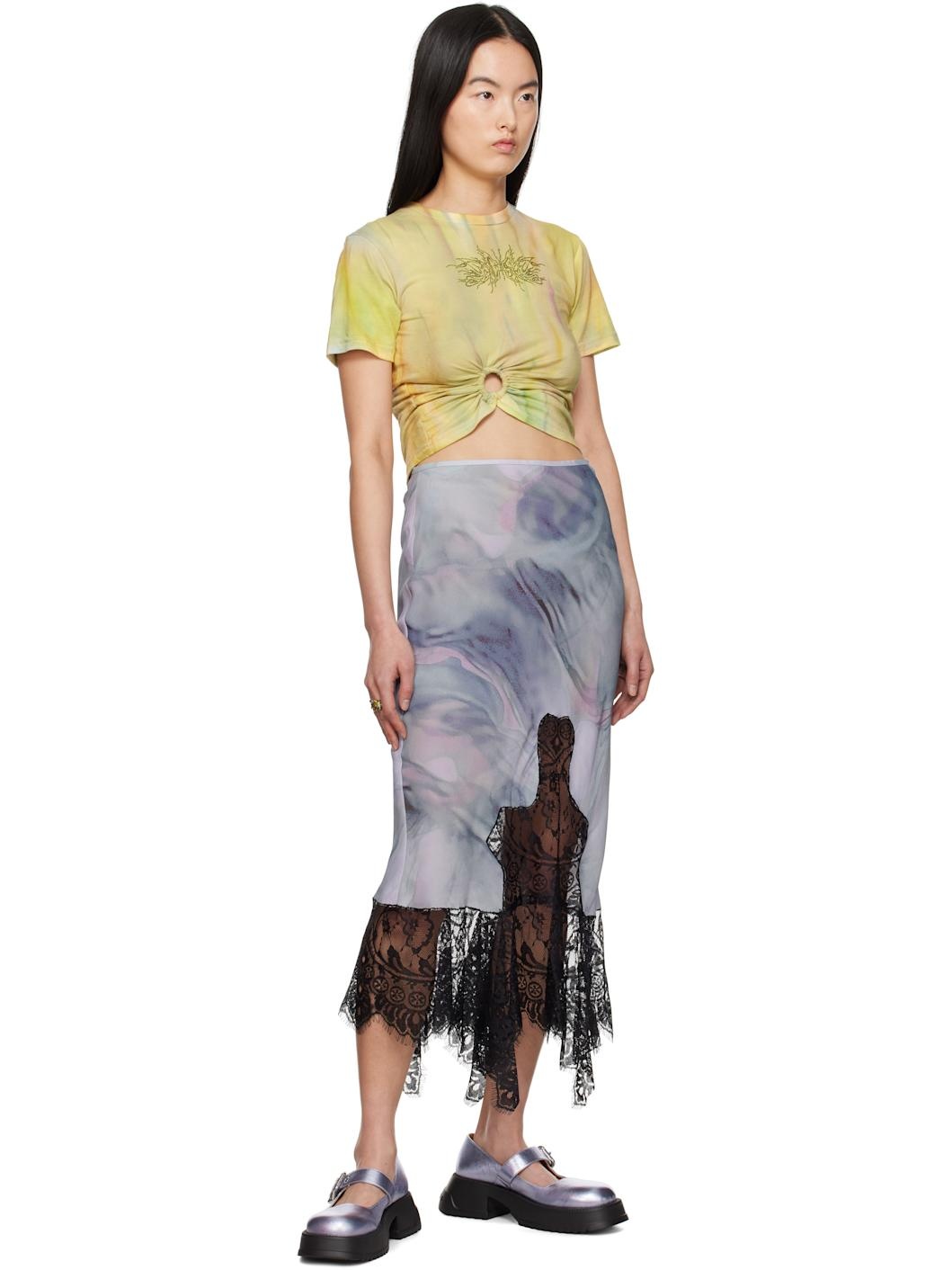 【関税込み】Collina Strada パープル Hiss ミディアムスカート Collina Strada Purple Hiss Midi Skirt | REVERSIBLE