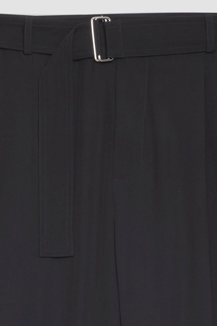 Belted Drop-Crotch Trousers - 5