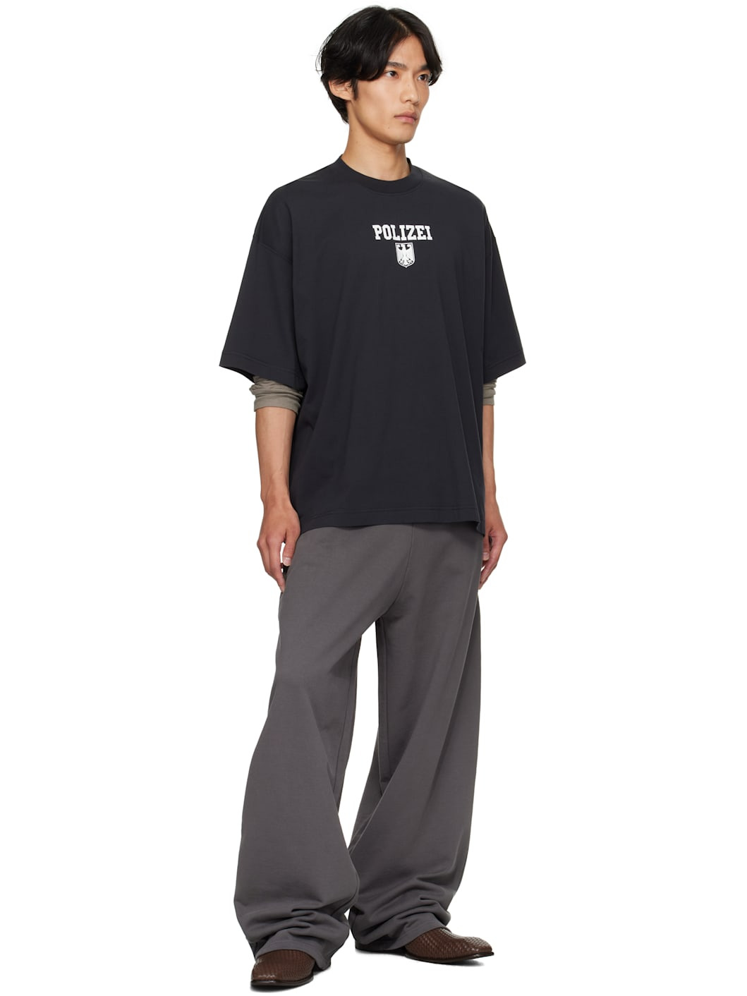 Gray Boxing Logo Baggy Sweatpants - 4