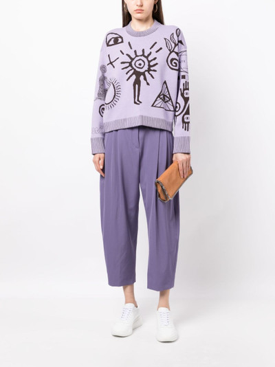 Stella McCartney Flock Artwork intarsia-knit jumper outlook