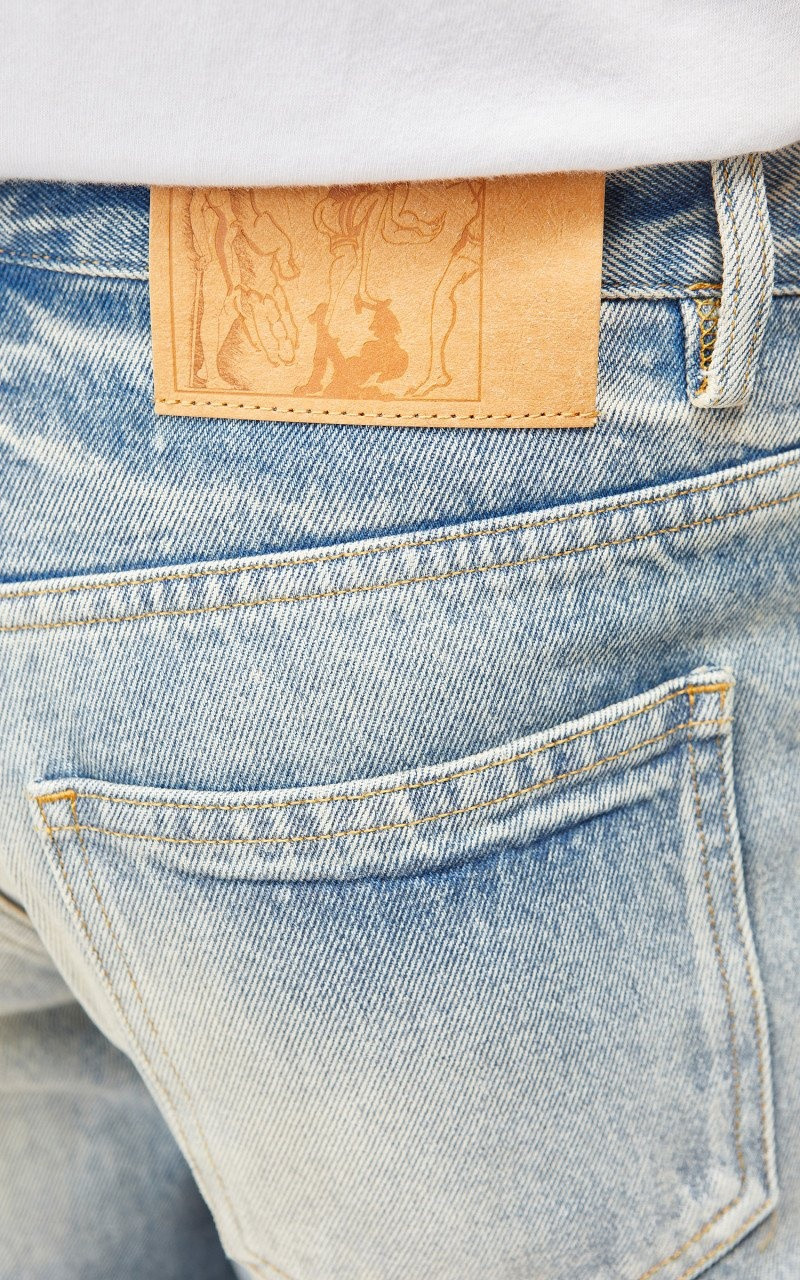SIDE ZIP JEAN DIRTY BLUE WASH 5