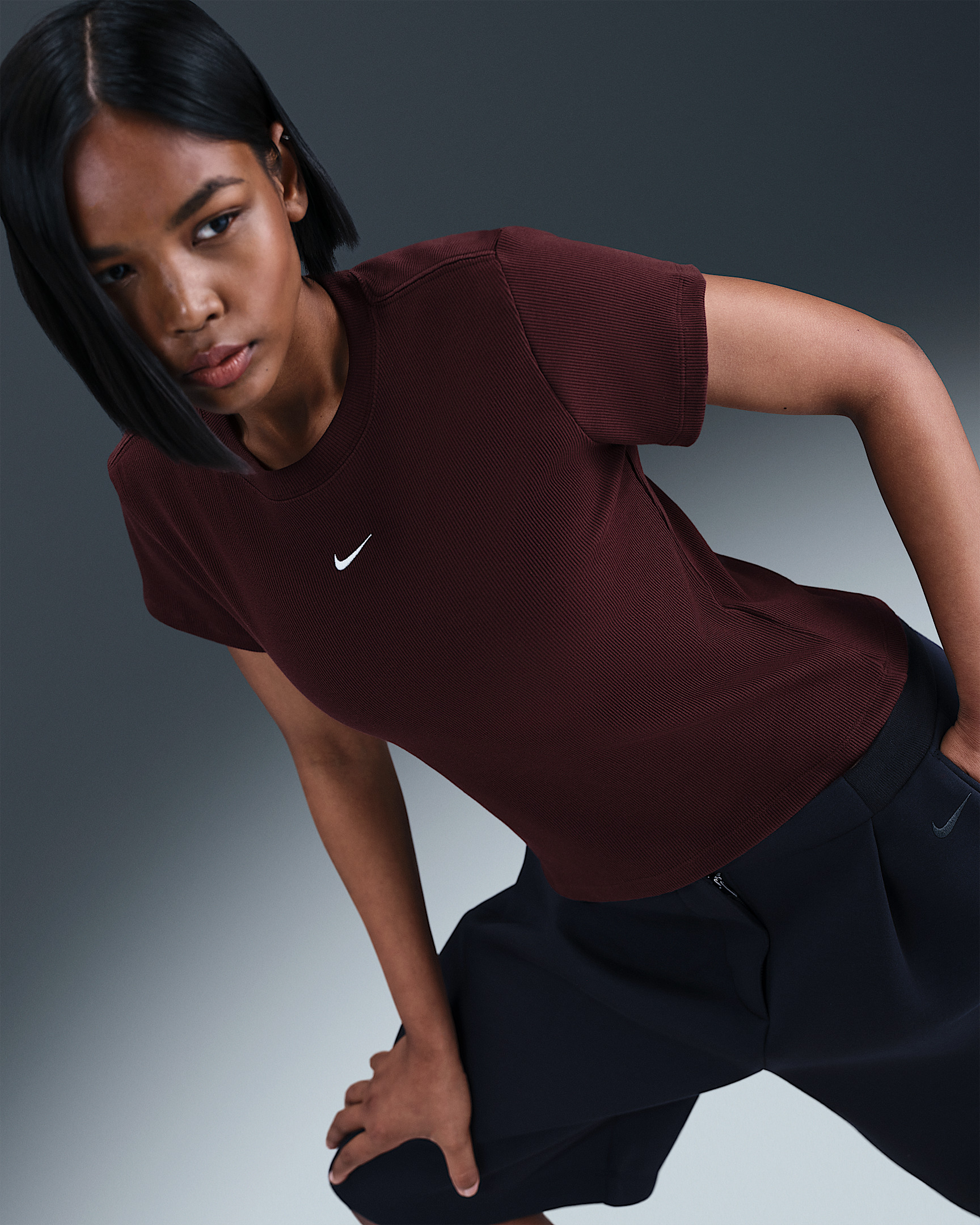 Nike Sportswear Women's Tight Ribbed Short-Sleeve T-Shirt - 3
