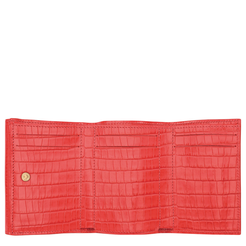 Longchamp Pocket Compact wallet Vermilion - Leather 3