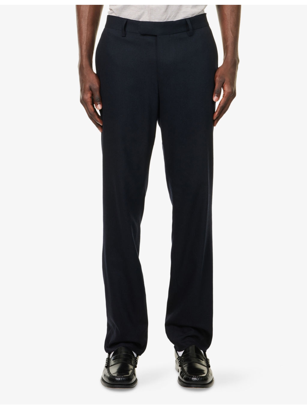 Slim-Leg Mid-Rise Wool and Cashmere-Blend Trousers - 3