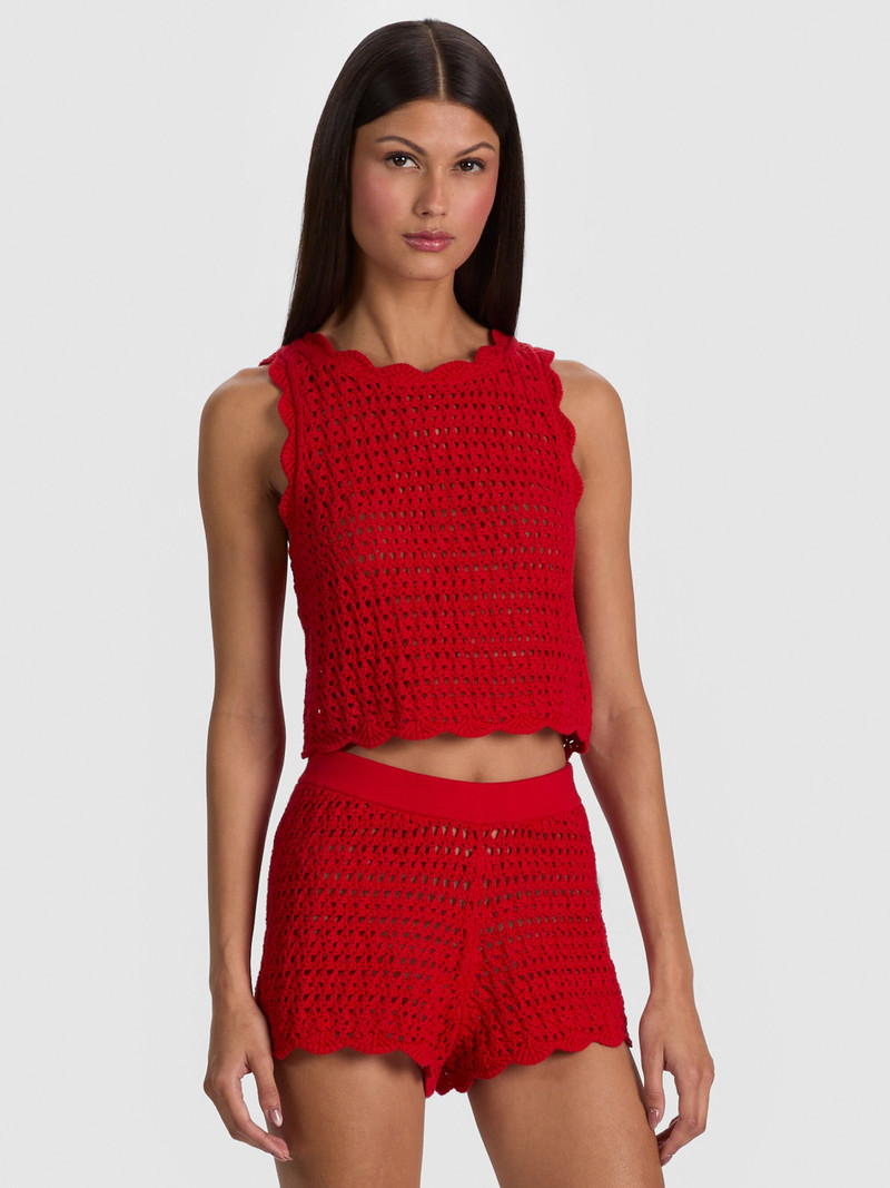 AMITY CROCHET TANK - CHILI PEPPER 1