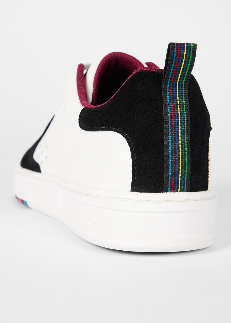 White and Black Panel 'Cosmo' Trainers 3