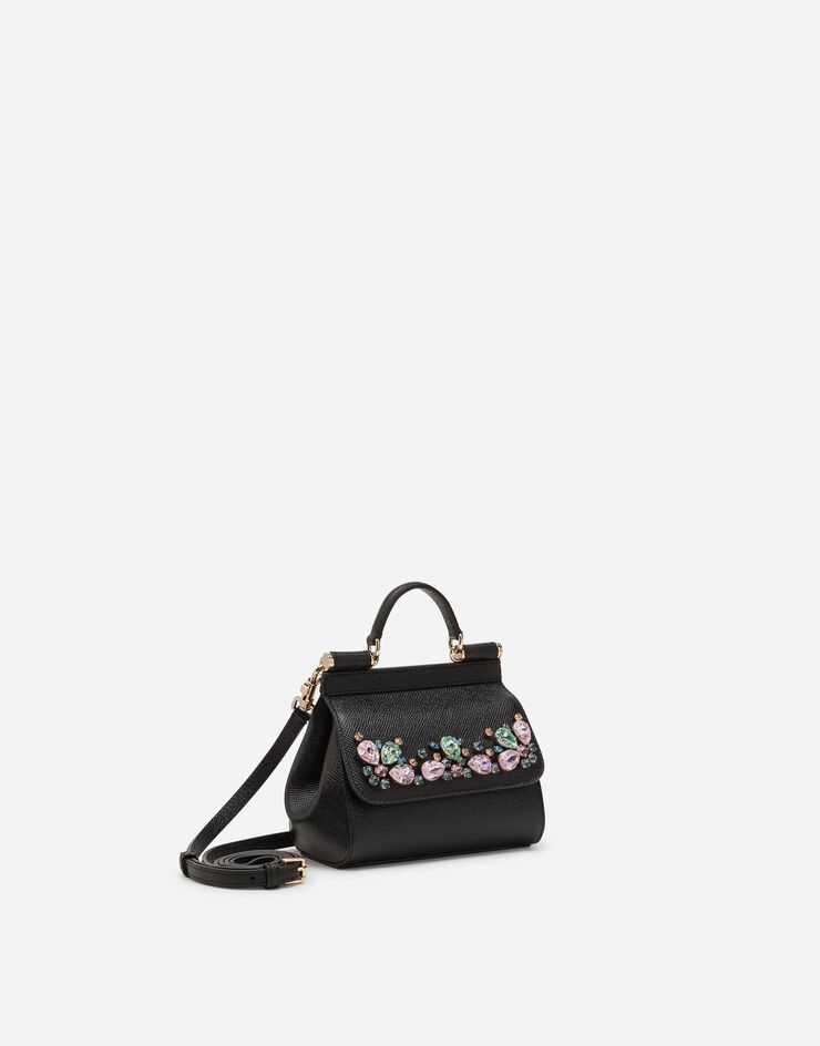 Dauphine calfskin Sicily mini bag with rhinestone embellishement - 2