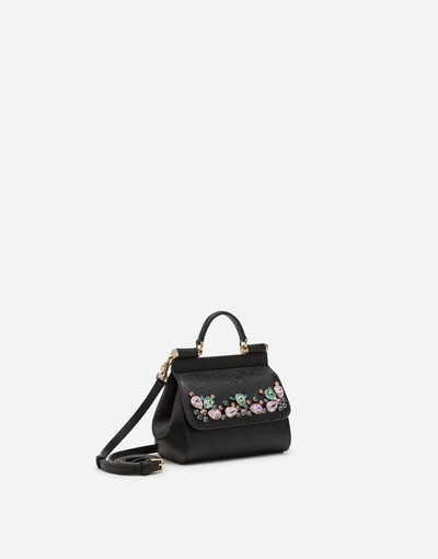 Dolce & Gabbana Dauphine calfskin Sicily mini bag with rhinestone embellishement outlook