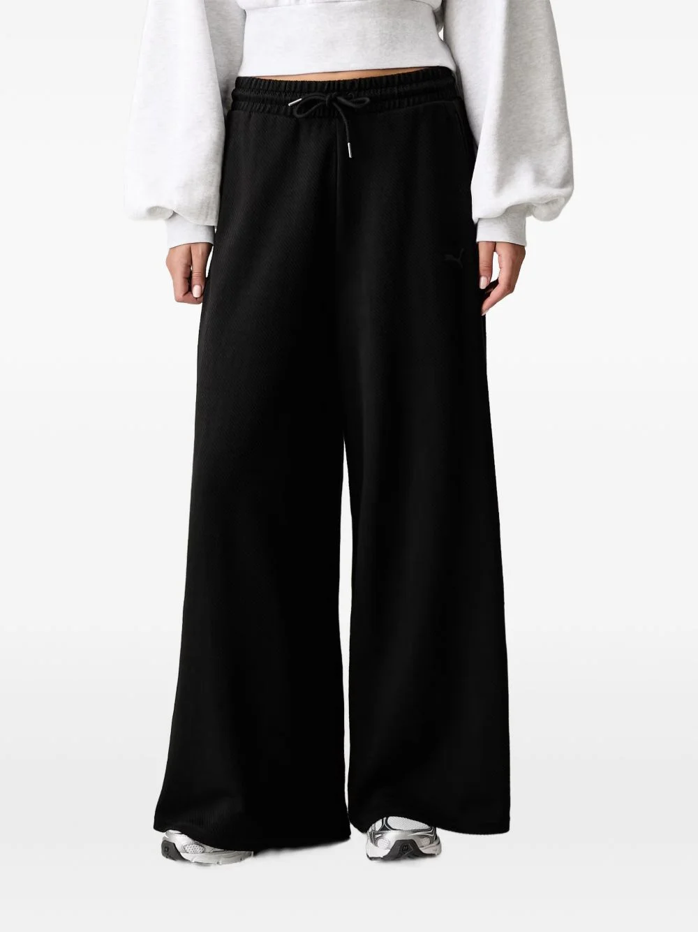 logo-embroidered drawstring-waist track pants - 1