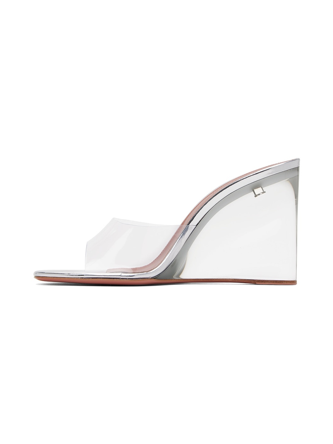 Transparent Lupita Glass Wedge Slippers - 3