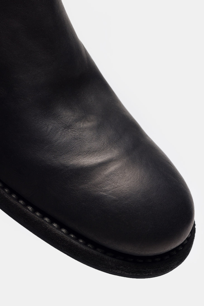 Undercover 996V_EYE Calf Leather Back Zip Boot in Black 7