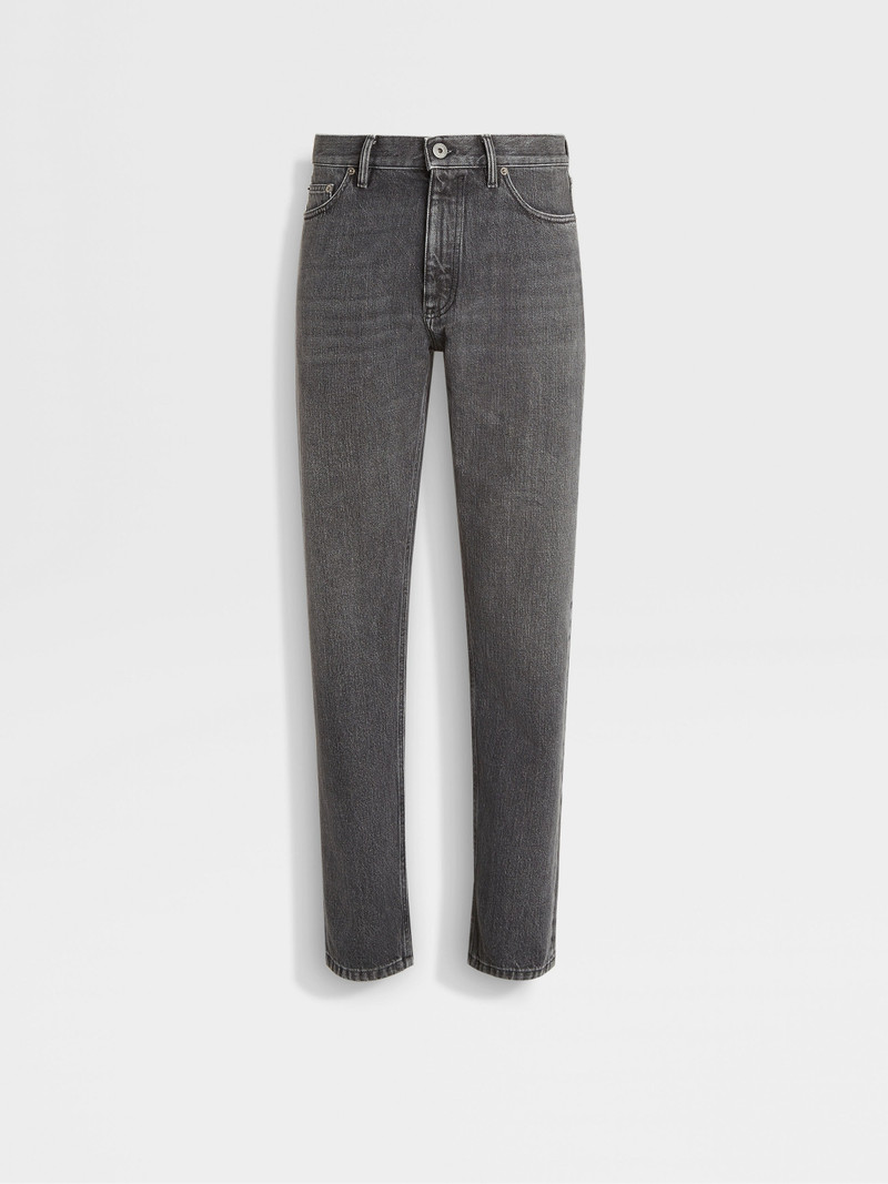 ZEGNA BLUE STONE-WASHED COTTON ROCCIA JEANS outlook
