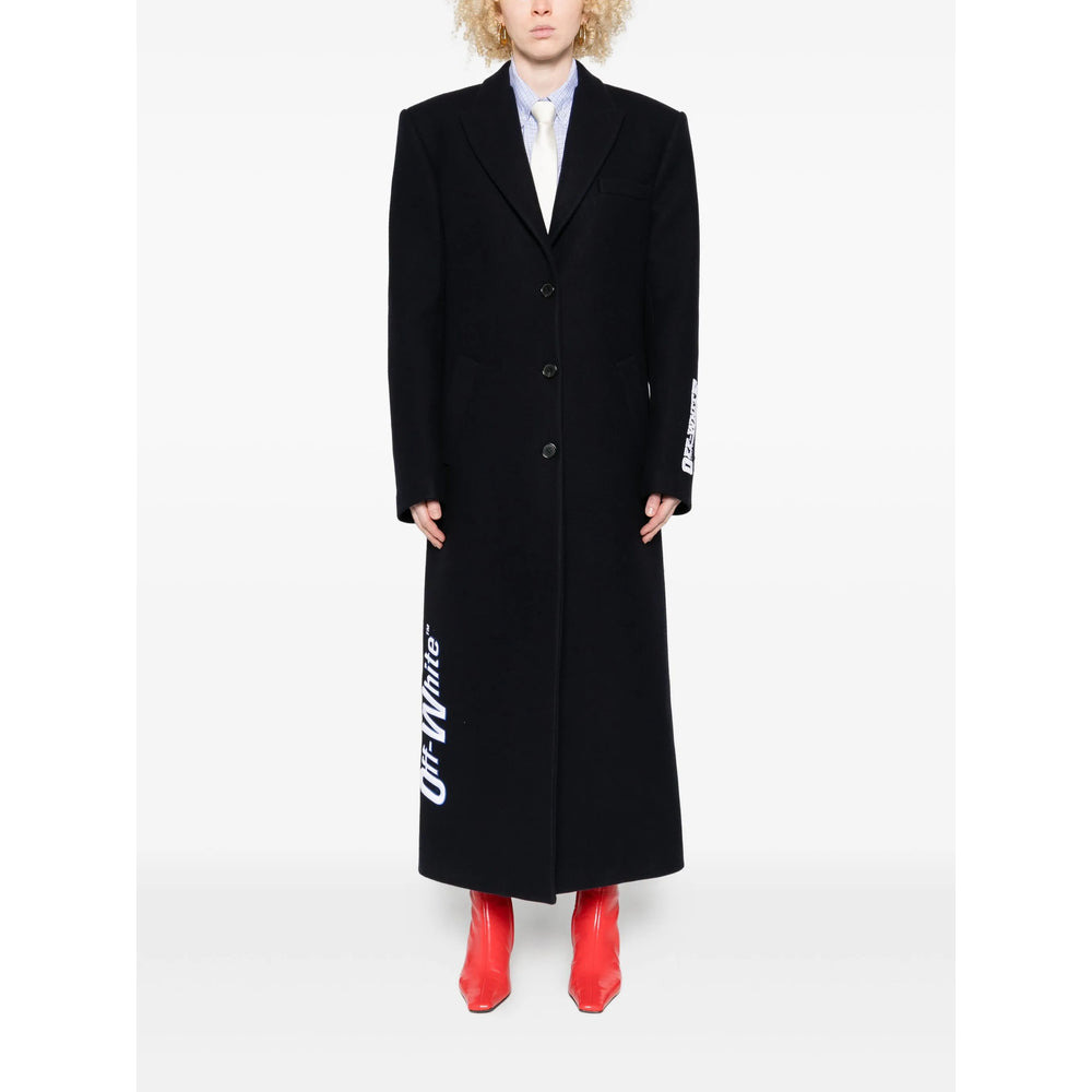 Off-White Blue Coats - Single Breasted Coats Women - 4