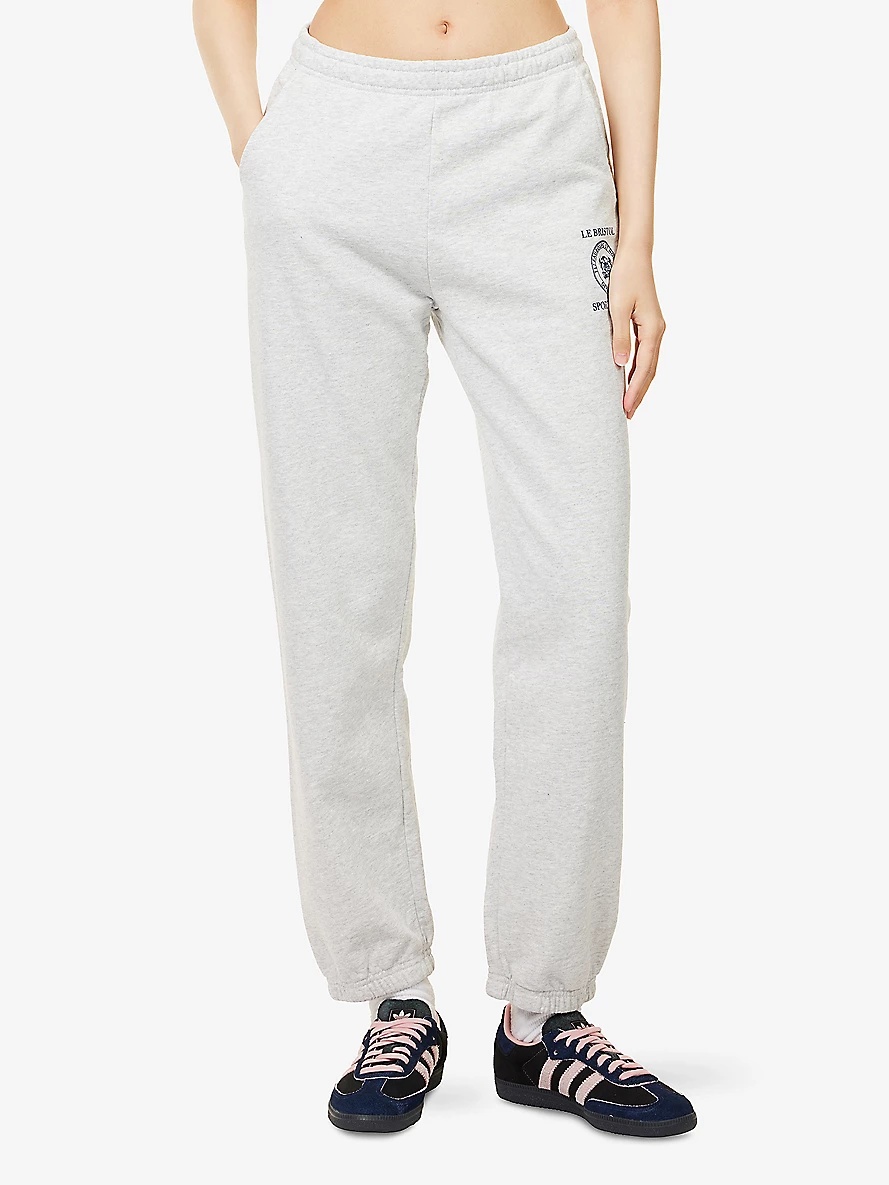 Sporty & Rich x Le Bristol Paris Bristol Crest Cotton-Blend Jogging Bottoms - 3